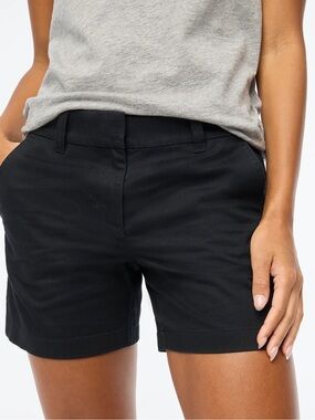 J Crew Factory women’s 5" classic chino short black Size 10 NWT